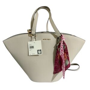 Anne Klein Cream Tote with Elegant Design